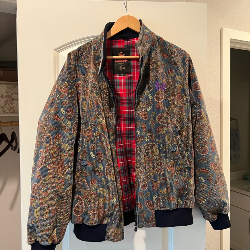 Needles x Baracuta Paisley Jacket with Plaid Lining